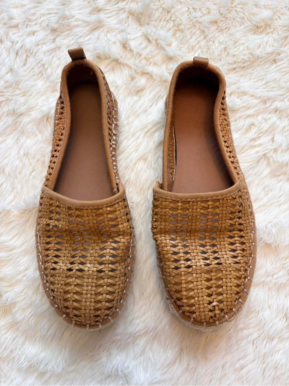 Universal Thread Rita Tan Woven Slip-On Espadrille Flats Women’s 6.5